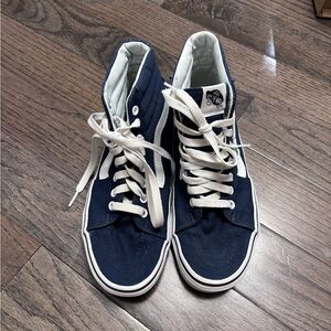 Vans Sk8 high sneakers. Blue, size 8.